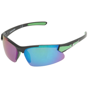 RAWLINGS Youth Sports Baseball Sunglasses Durable 100% UV Poly Lens, Shielded Lens (Black/Green)