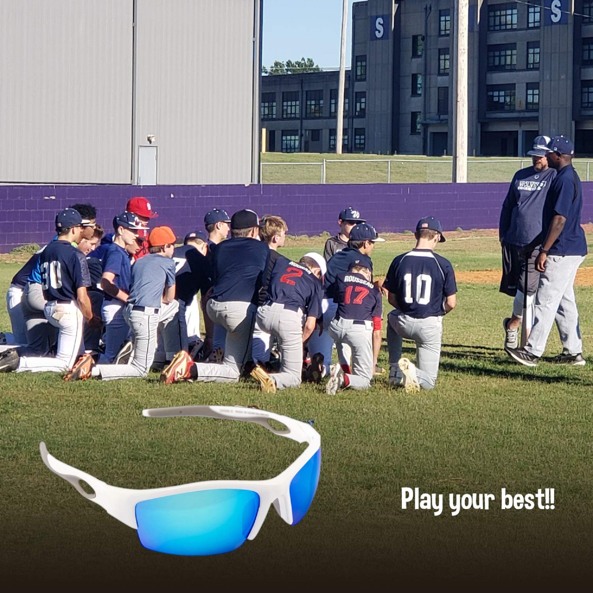 Youth sport goggles top for baseball