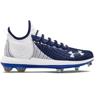 Under Armour Bryce Harper 4 Low Men's Metal Baseball Cleats (White/Royal)
