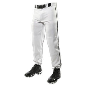 Champro Triple Crown Classic W/ Braid Boys Baseball Pants (White/Black)